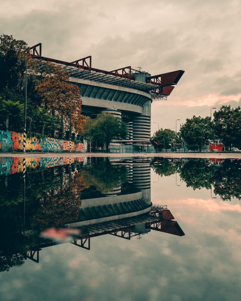 commercial building beside body of water